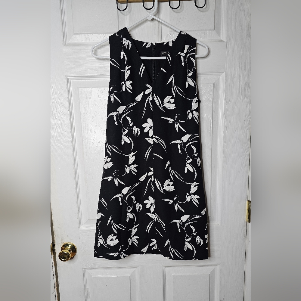 Banana Republic Black And White Floral Dress Size 0